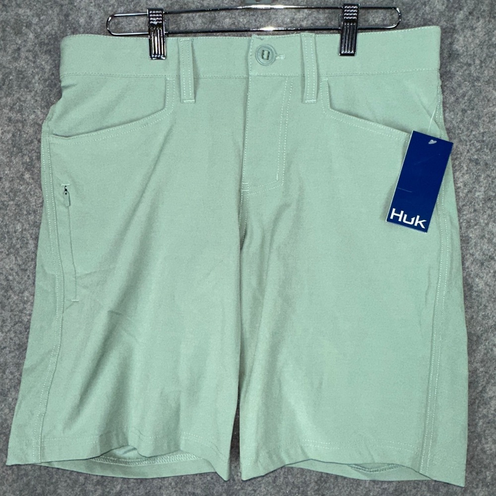 Huk Shorts Mens 30 Green Kona Performance Fishing H2000232-315 Quick Dry